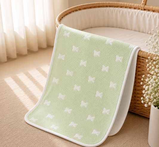 Hushknit Swaddle Wrap — Jacquard Cotton Blanket