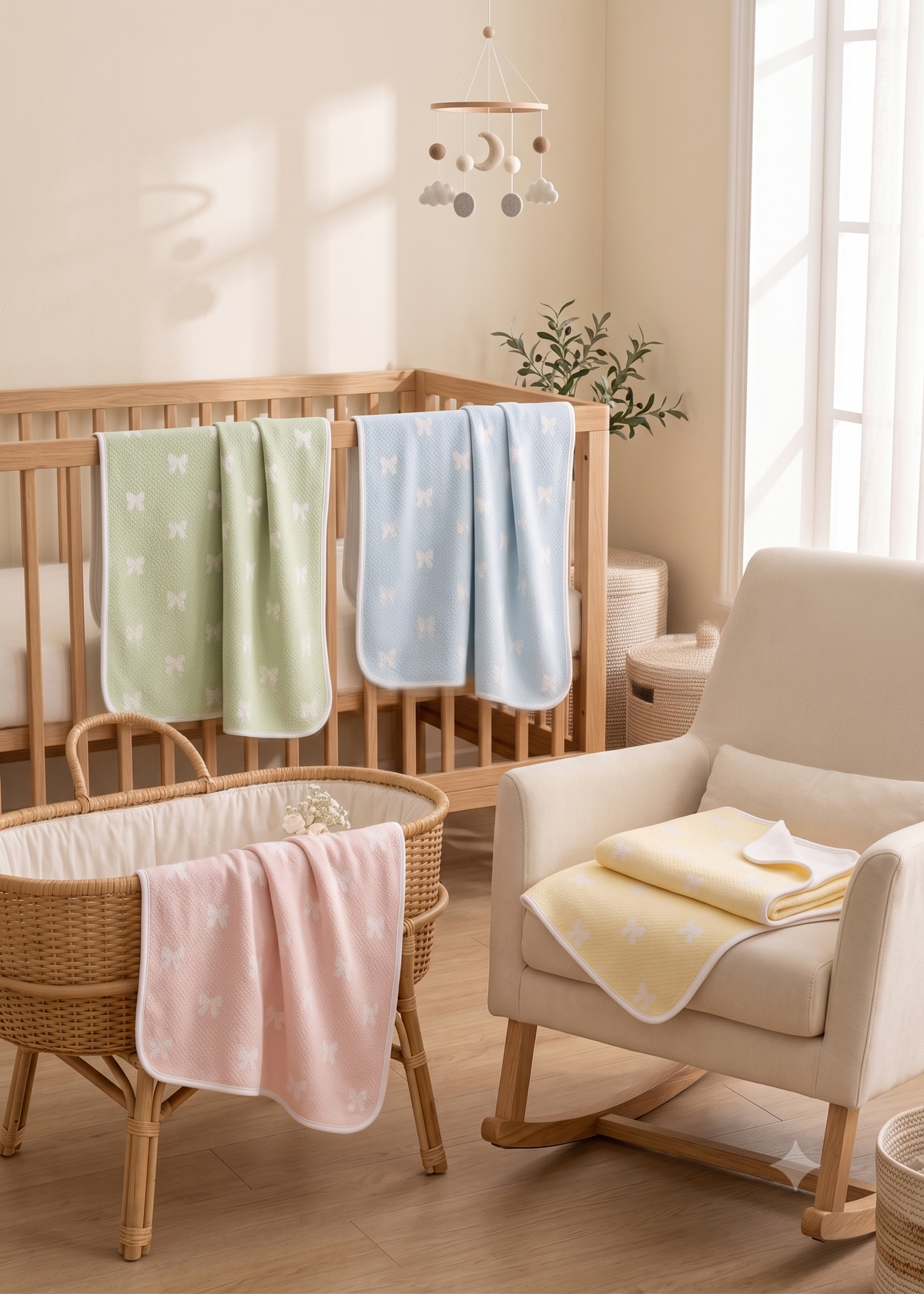 Hushknit Swaddle Wrap — Jacquard Cotton Blanket