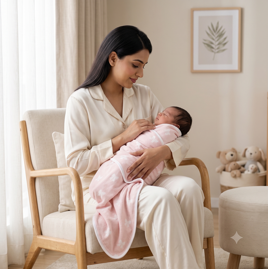 Hushknit Swaddle Wrap — Jacquard Cotton Blanket