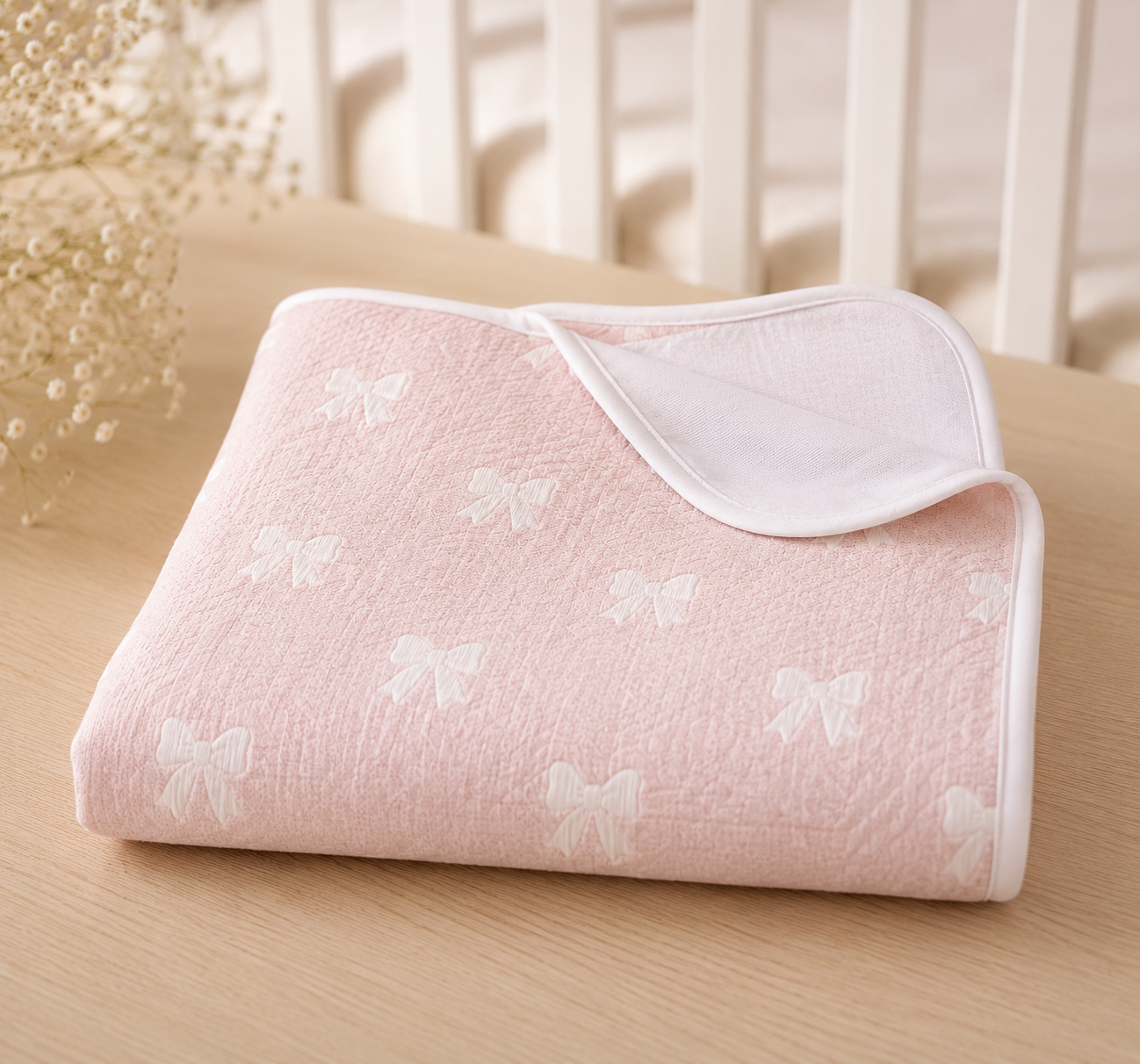 Hushknit Swaddle Wrap — Jacquard Cotton Blanket