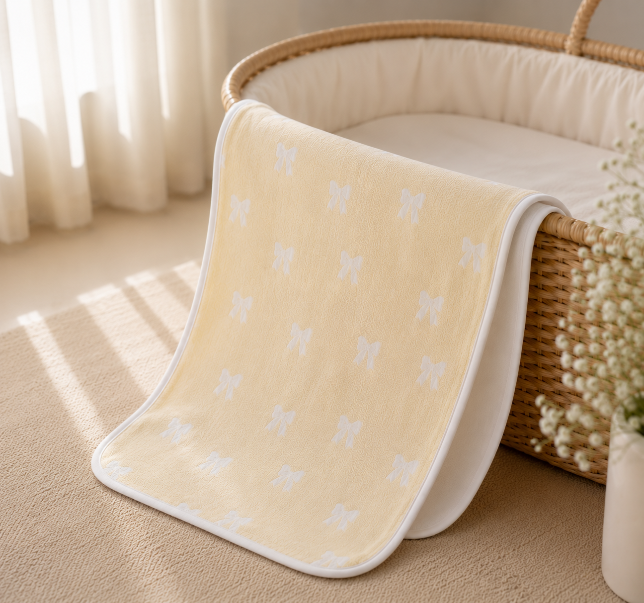 Hushknit Swaddle Wrap — Jacquard Cotton Blanket