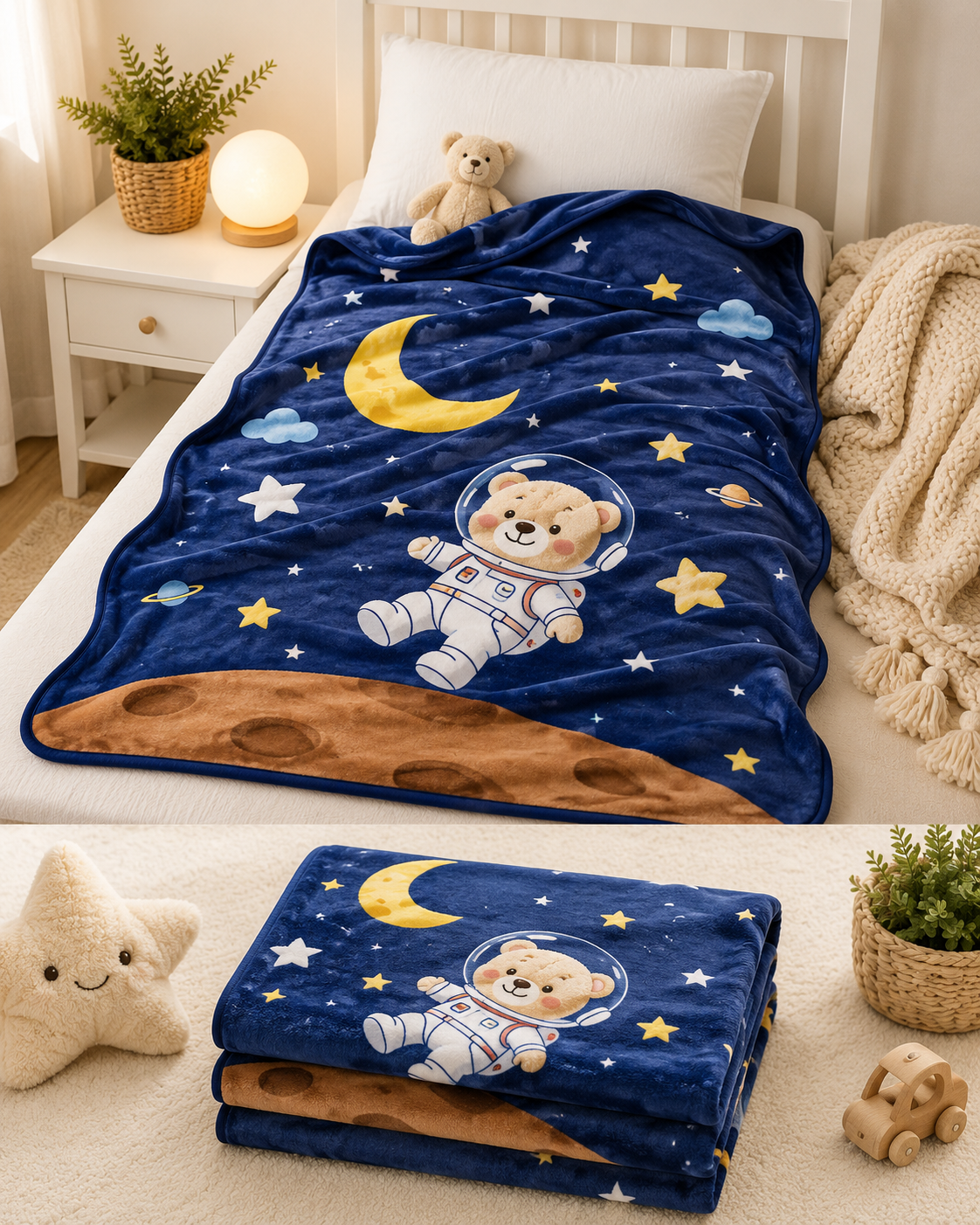 Dreamscape Flannel Wrap — Ultra-Soft AC Blanket for Little Adventurers