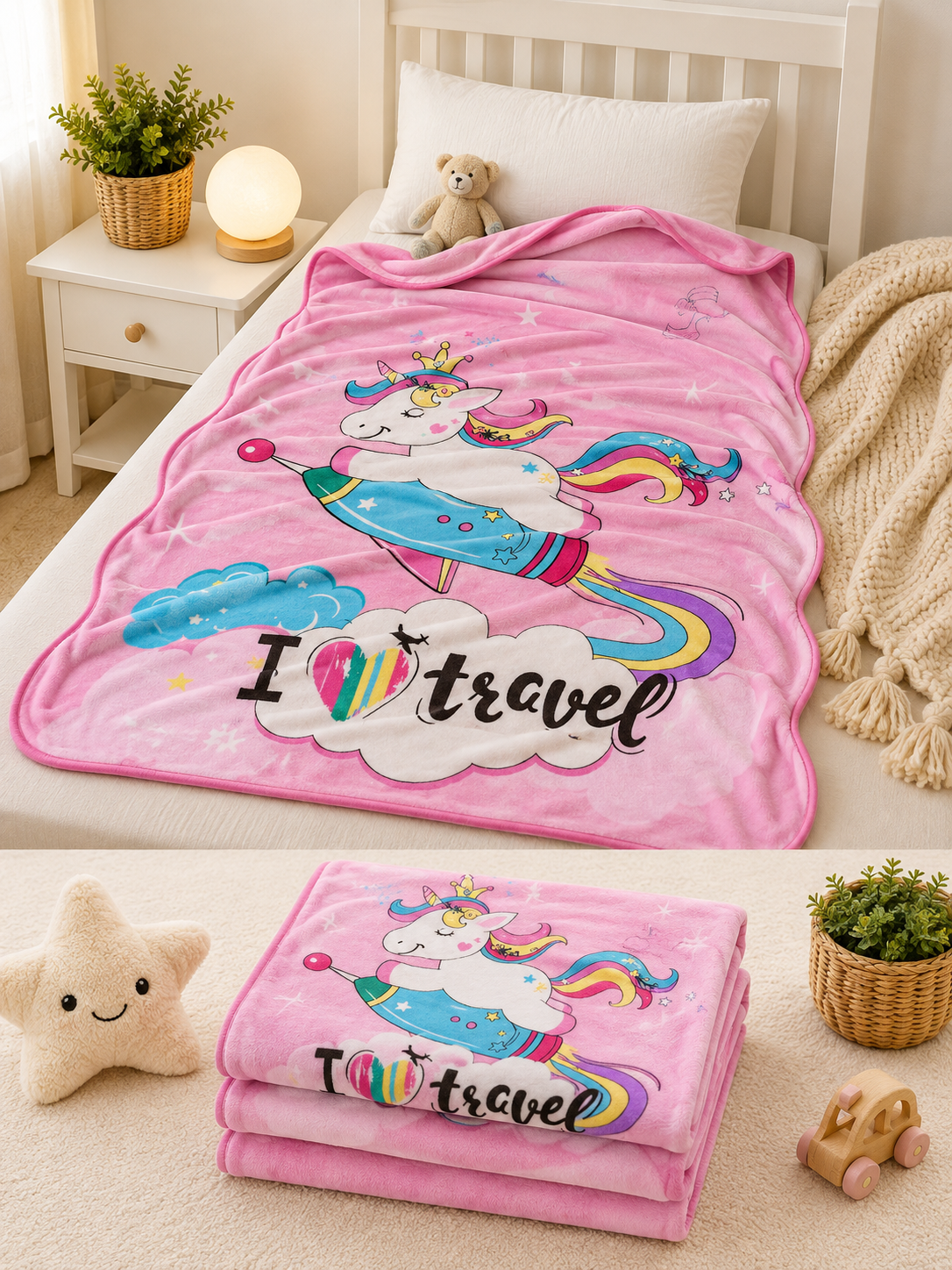 Dreamscape Flannel Wrap — Ultra-Soft AC Blanket for Little Adventurers