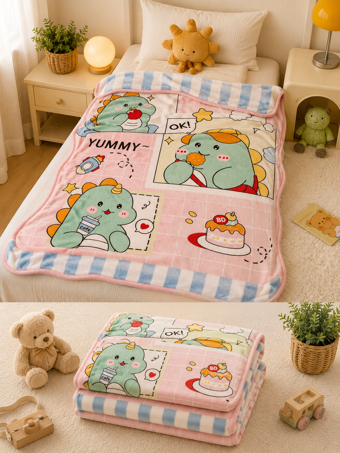 Dreamscape Flannel Wrap — Ultra-Soft AC Blanket for Little Adventurers