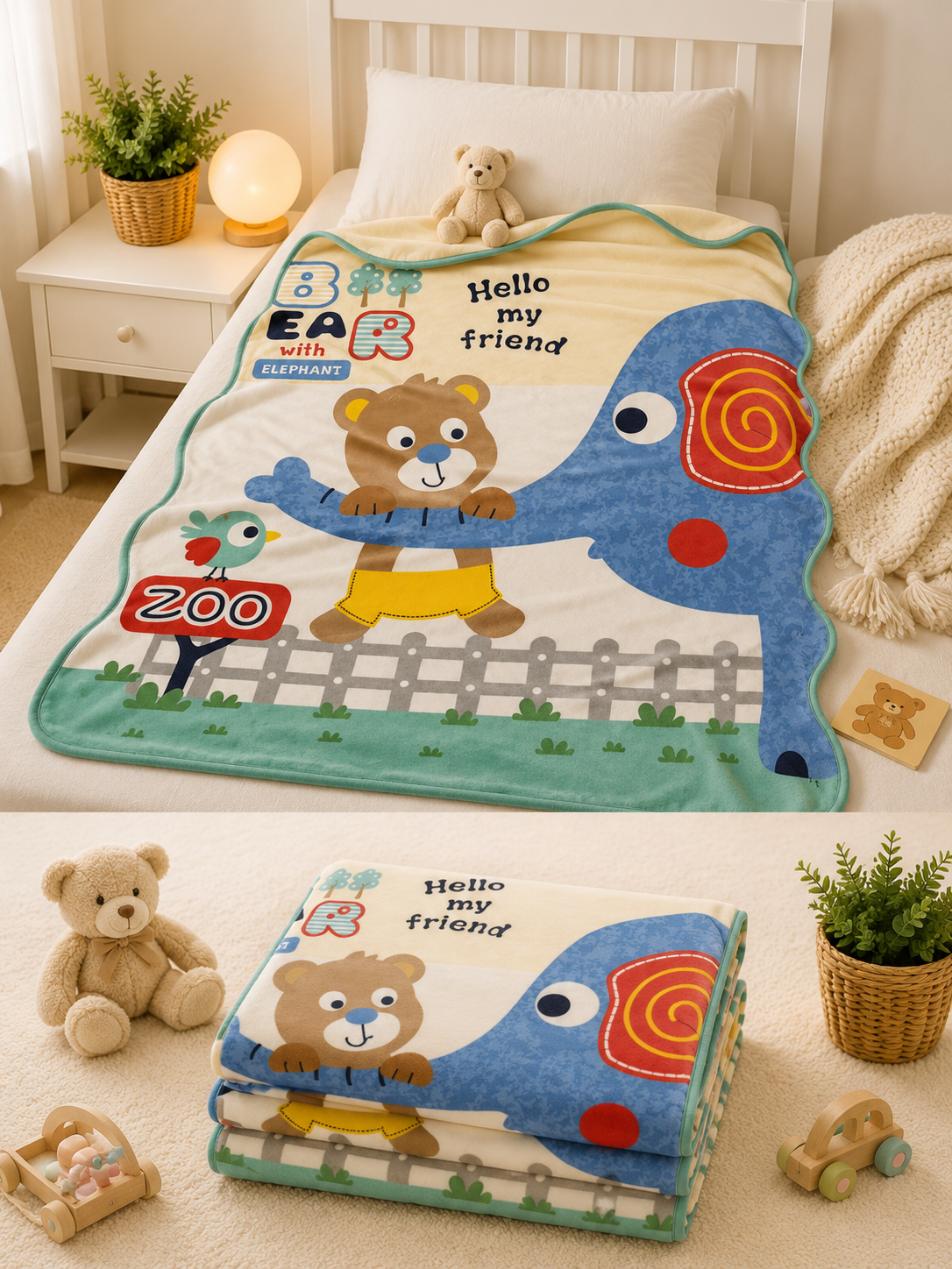 Dreamscape Flannel Wrap — Ultra-Soft AC Blanket for Little Adventurers