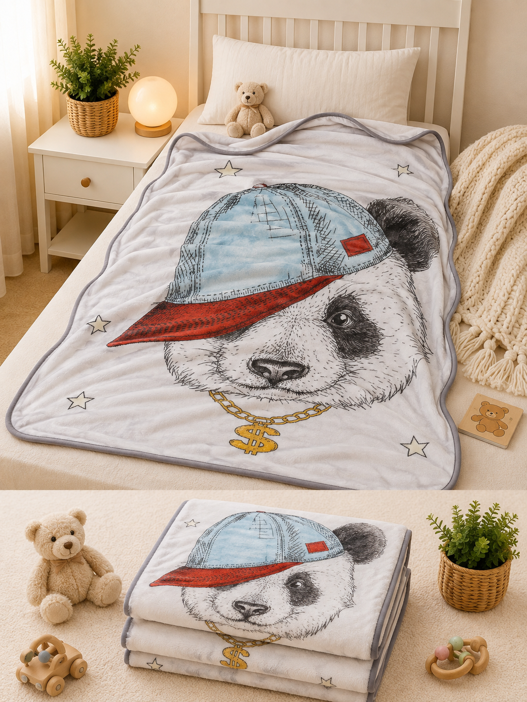Dreamscape Flannel Wrap — Ultra-Soft AC Blanket for Little Adventurers
