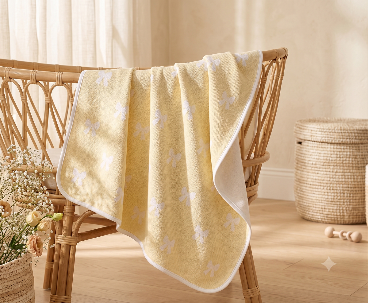 Hushknit Swaddle Wrap — Jacquard Cotton Blanket