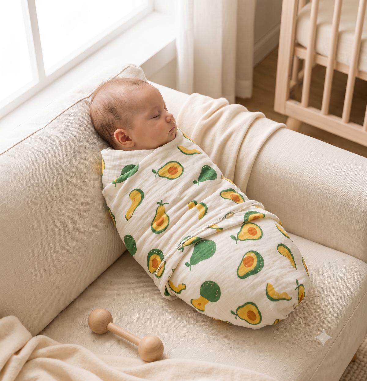 Muslin Cotton Swaddle — Soft Printed Baby Wrap